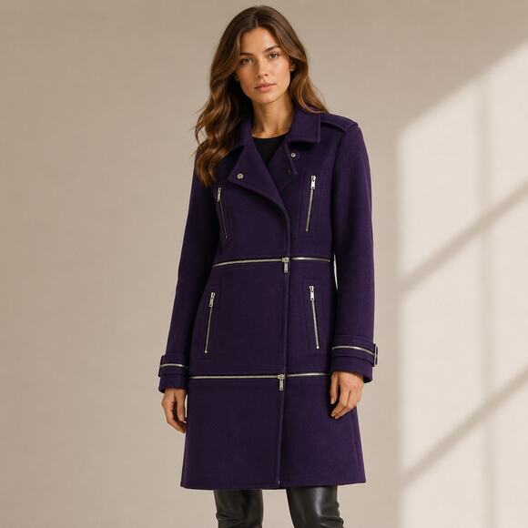 Diane Von Furstenberg Jackets & Blazers - Diane Von Furstenberg 1,2,3 Coat in Royal Navy M
